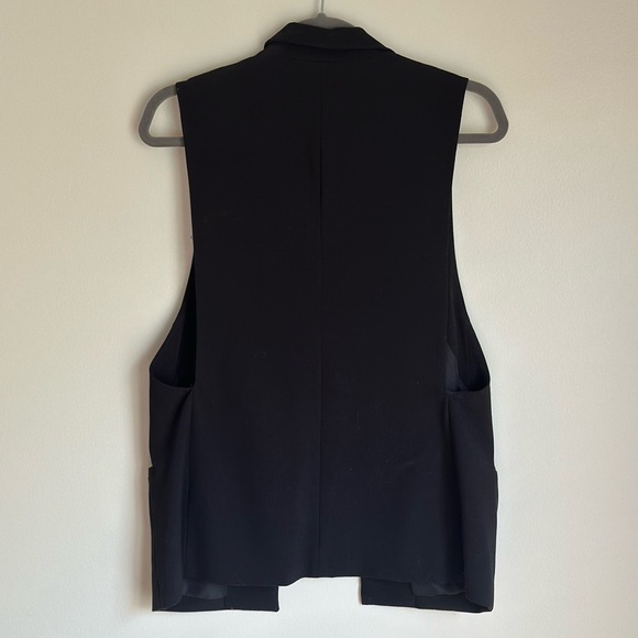 Mossimo Women’s Double Breasted Long Vest Black & Cream Size XS Oversized - Picture 3 of 10